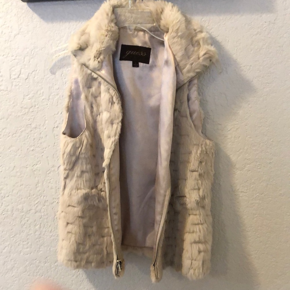 Vintage REAL rabbit fur vest by GUESS